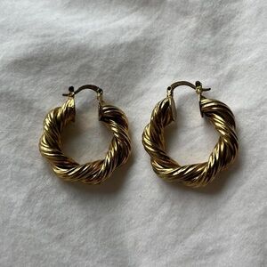 Twisted Gold Earrings